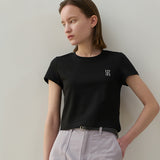 (Z-T-6804)エッセンシャルシンボルセミクロップTシャツ
