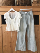 Cool washed bootcut denim