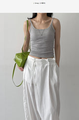 Lace Ribbed Bra Top Sleeveless