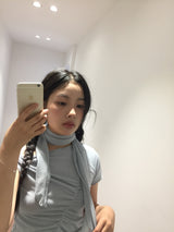 バニラワンショルダーTシャツ (4color)
