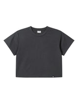 BASIC COOLING CROP TEE (CHARCOAL)