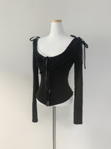 Furreni Lace Strap Top (Black)