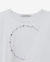 circle lettering 1/2 T-shirt [ white ]