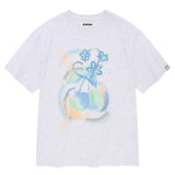CHERRY BLUR GRAPHIC T-SHIRT [MELANGE GRAY]