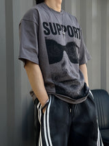 SUPORT グラフィックオーバーサイズTシャツ
