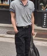 Kato Henley Neck Slub Short Sleeve T-shirt