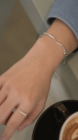 Sea of Youth, silver bracelet_March Birthstone