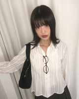 [MADE] キボットパンチングレースシャツブラウス