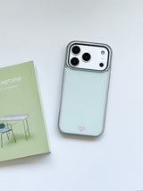 [Magsafe] ミントクリームシルバーグラスバンパーケース