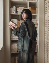 ミュートツーボタンデニムブレザー