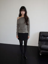 クラシックパッデドミニスカート (BLACK)