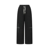 MOEN CROSS LEATHER PATCH SWEAT PANTS UNISEX (2Color)