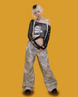 military string wide pants