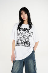 アップル ピクセル グラフィック オーバーフィット Tシャツ / Apple Pixel Graphic Oversized Fit T-Shirt