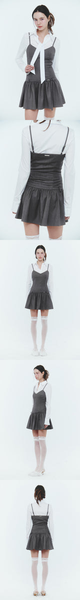 BIANCA DRESS melange brown