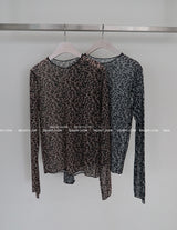 レオパードレオパードシースルーTシャツ