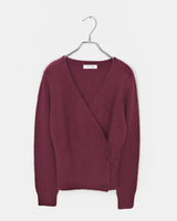 Nuon Wrap Button Wool V-neck Knit