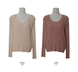 Formal Rib Viscose U-neck Knit (5color)