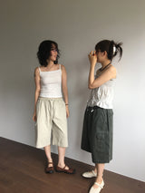 Wheel Cargo Bermuda Pants (3color)