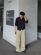カー インシジョン カーブド コットンパンツ