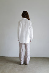 Seersucker check shirt, White