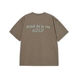 25FW ボーダーラインベーシックロゴショートスリーブTシャツ ココア