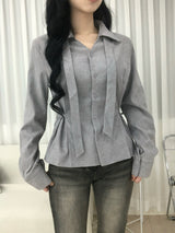 デュアルタイピンタックラインシャツ