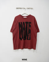 ヘイトプリント半袖Tシャツ