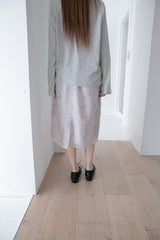 nylon flower midi skirt(2colors)