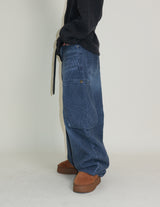 Square pocket balloon fit corduroy pants