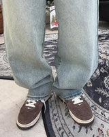 Cain Wide Washed Denim Pants