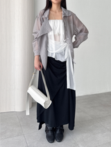 mute shirring skirts (2color)