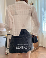 【MADE】Cropped check shirt