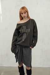 st stud skirt (grey)