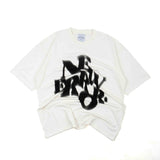 HIERARCHY STUDIOS New Error - White Blurry Oversized T-Shirt