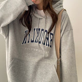 Mulnew lettering oversized napping hoodie