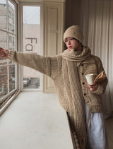 [wool20%] エリーボカシハンドメイドニットカーディガン