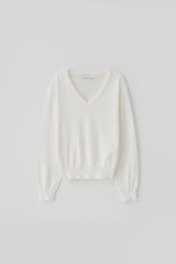 T/T Standard v-neck knit- ivory