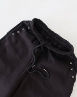 パンチングアイレットストリングワイドパンツ