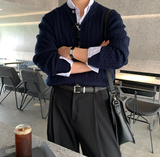  all-day round neck knit cardigan