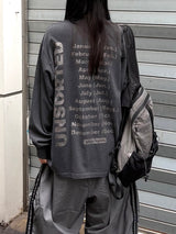 マンスリープリンティングピグメント長袖Tシャツ