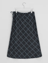 Tigent Peach Fuzz Check Long Skirt