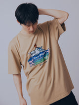 富士山グラフィックTシャツ (khaki)