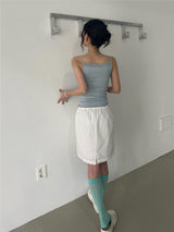 Lace Cami Top (Tumble, Bio-Washed) 3sizes - Powder blue