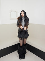 Chic Mood Brown Fur Cardigan