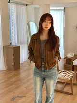 Arcti leather blouson jacket