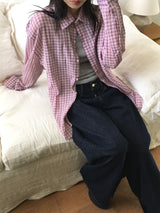 Mertle インディゴローデニムロングワイドパンツ