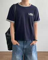 Border Crop Short Sleeve T