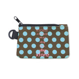 XTA087 Dot Keyring Card Wallet (BROWN/BLUE)