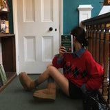 [BELLIDE MADE] ルーズフィットアーガイルVネックニットウェア